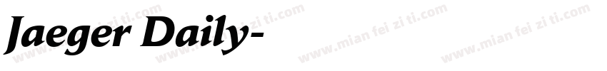 Jaeger Daily字体转换